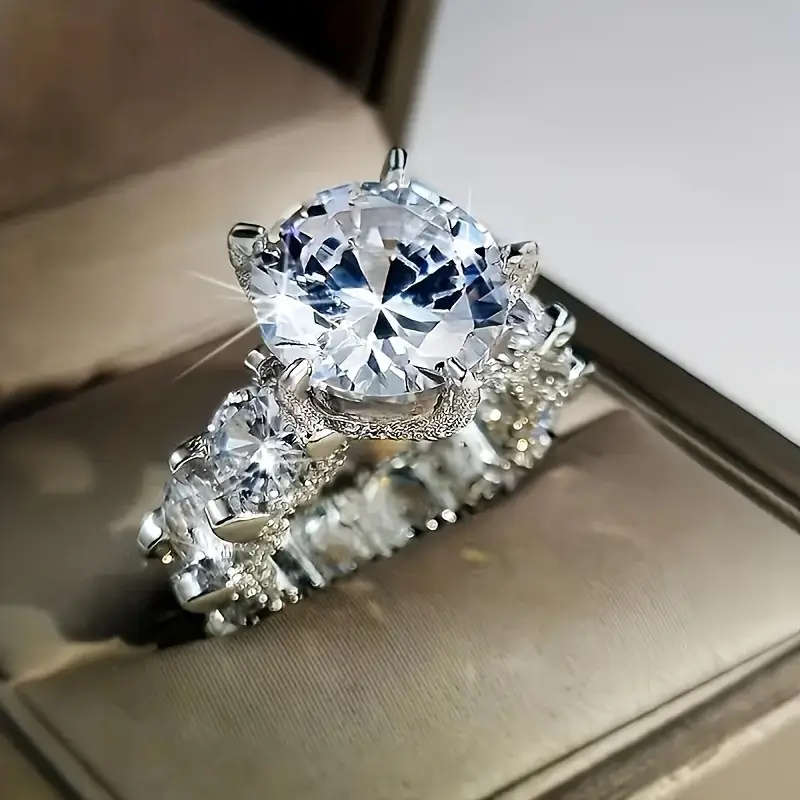 White Cubic Zirconia Ring