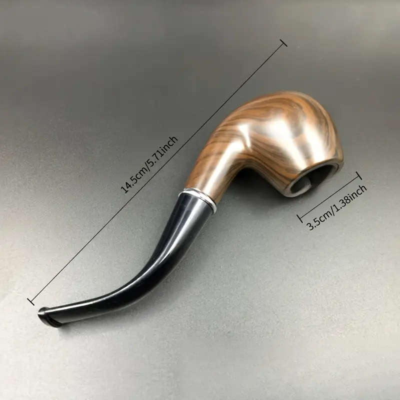 Natural Wood Grain Pipe With Stand