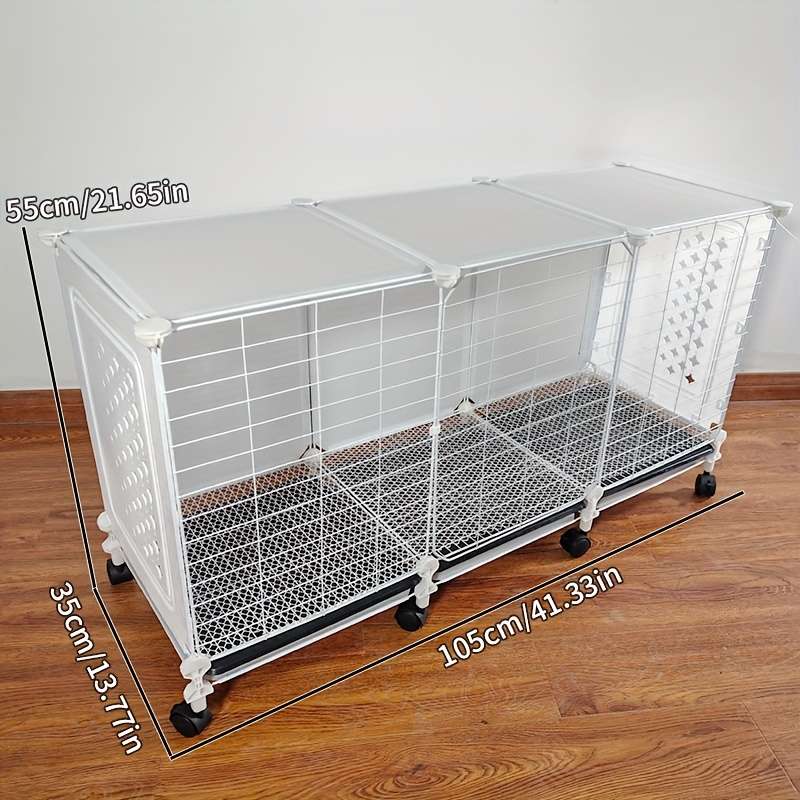 1pc 3 lattice white injection molded pulleys Pet Cage