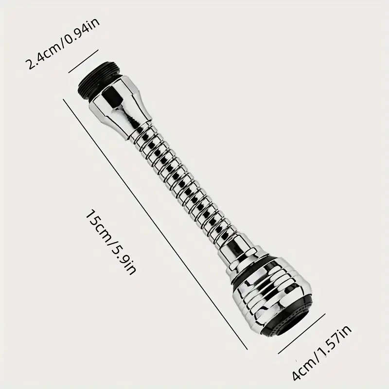 Universal 360° Rotatable Kitchen Faucet Aerator, Water Saving Anti-Splash Basin Faucet Extension