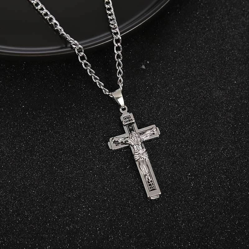1 Piece Silvery Jesus Theme Pendant