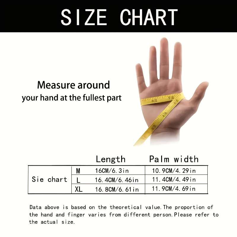 1 Pair Black Size M Outdoor Sports Gloves