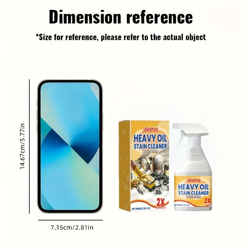 1pc Heavy-Duty Kitchen Grease Oil Remover Spray Citric Acid Formula for Effortless Cleaning