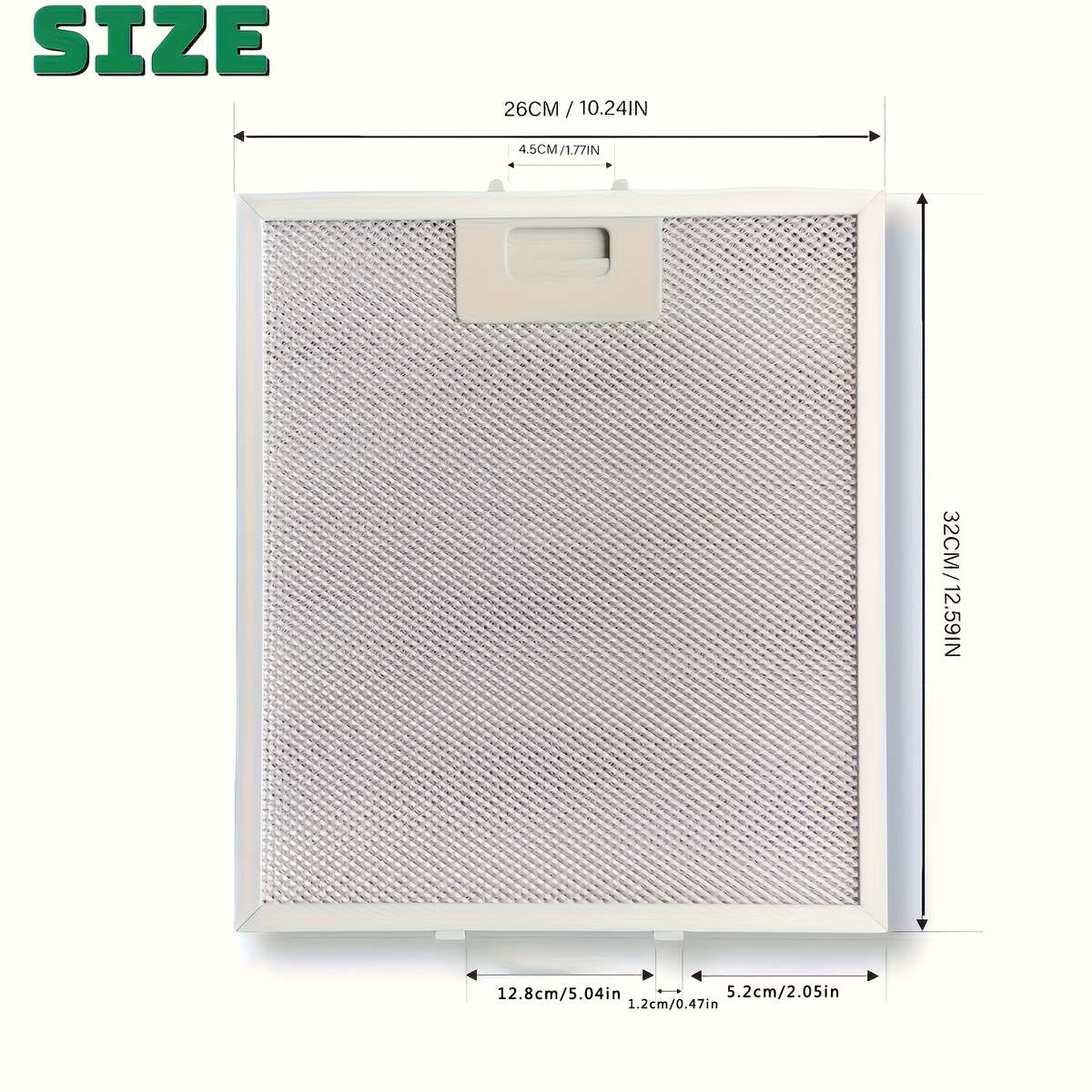 2pcs Universal Range Hood Filter Aluminum Oil Splatter Guard Easy Installation Kitchen Exha