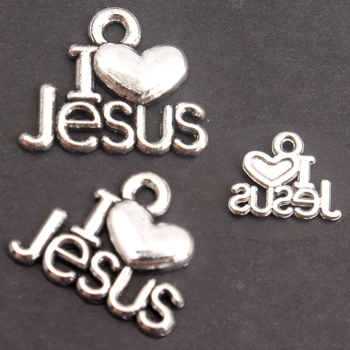 1 Piece Antique Silvery Jesus Theme Pendant