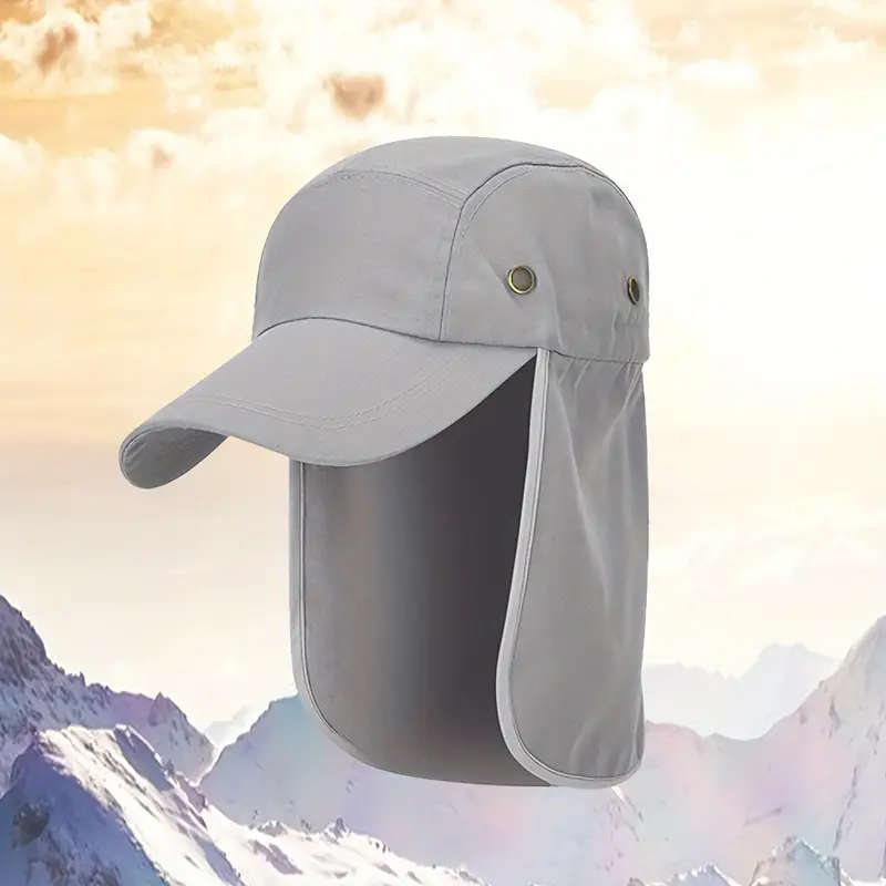 1pc Adjustable Outdoor Fishing Hat for Men Unisex Breathable Quick-Dry Baseball Cap with Sun Protect
