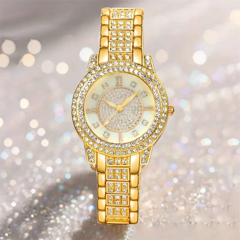 6 Pieces Silver Quartz Watch Jewelry Set