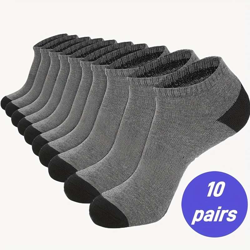 10 Pairs Of Gray One Size High Elastic Socks