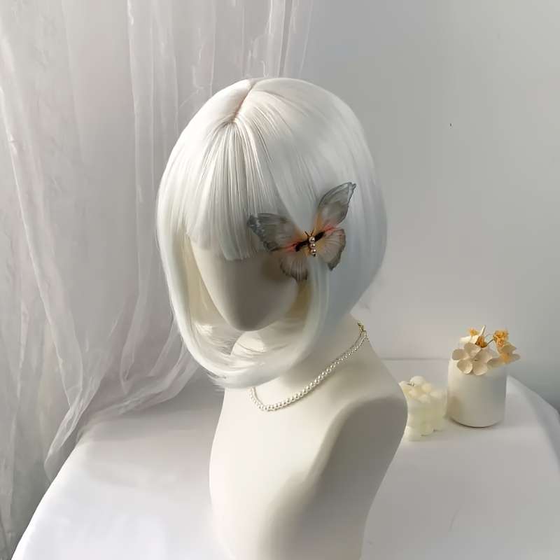 1Pc White Fashion Design Wig