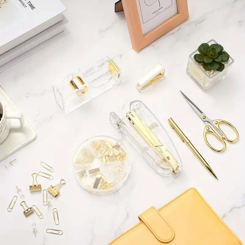 Gold Acrylic Stapler Set