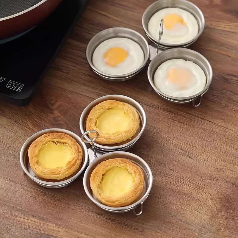 3pcs Stainless steel steaming egg mold for household boiled eggs poached eggs breakfast steam