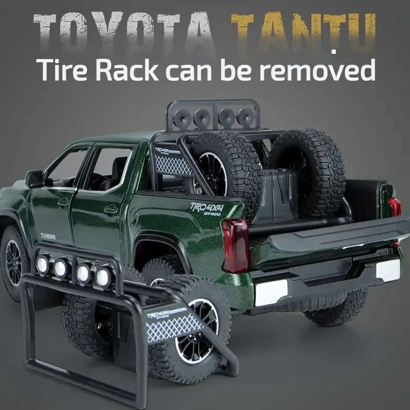 TOYOTA 1/24 Scale Zinc Alloy Metal Truck Die-Cast Model Toy with Pull-Back Action