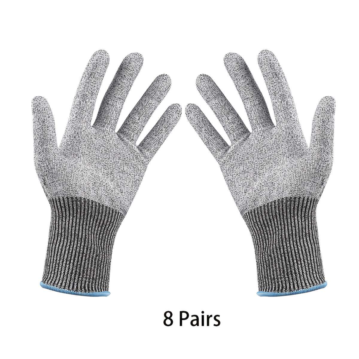 8 Pairs Size L Multi Purpose Work Gloves