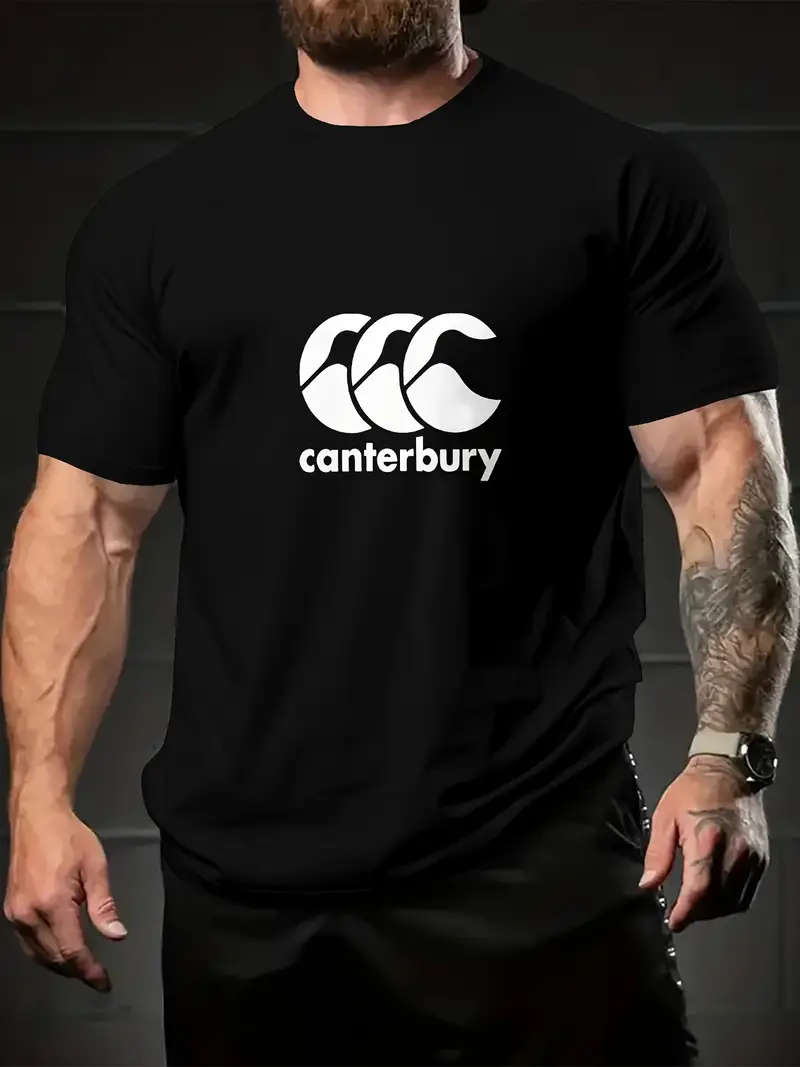 Men's T-Shirt - Casual, Breathable Polyester, Crew Neck, Short Sleeve