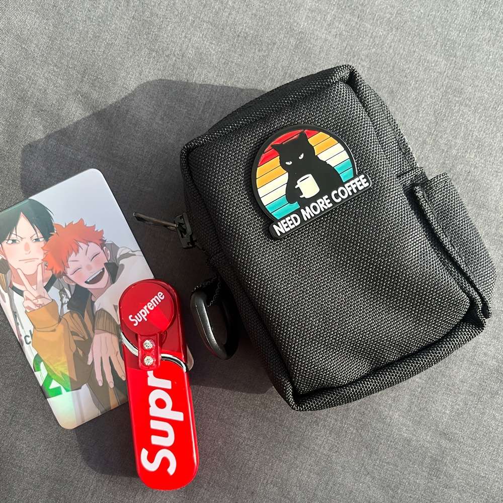Original Canvas Storage Bag Coin Purse Card Holder Belt Bag Mini Hanging Pouch