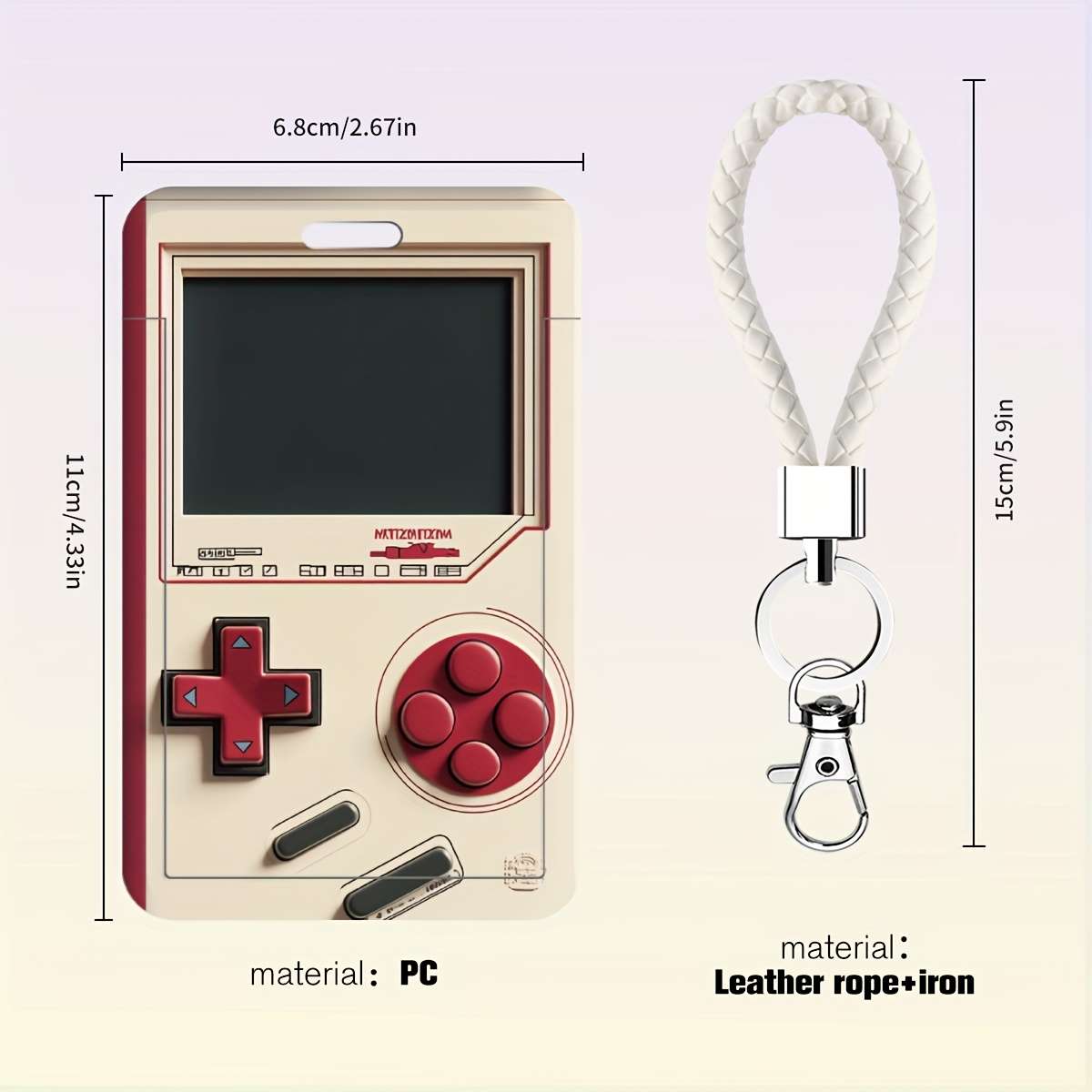 One Pack Red And White Game Console Pattern Series Doctor Nurse Card Holder Bus Card Holder Cam