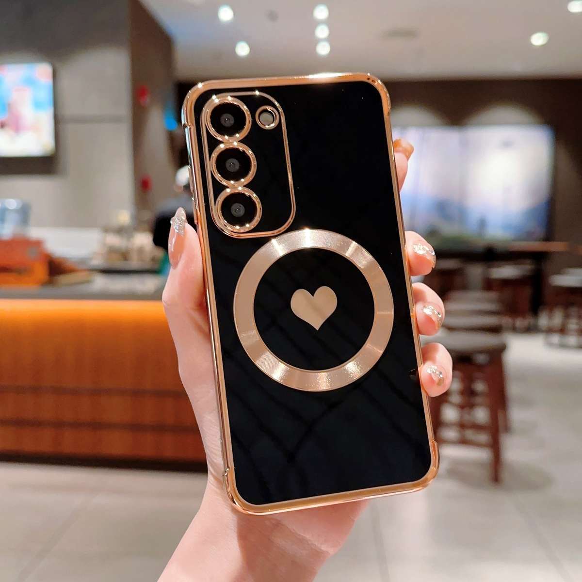 1pc Black For Samsung Galaxy S22 5G Phone Cases