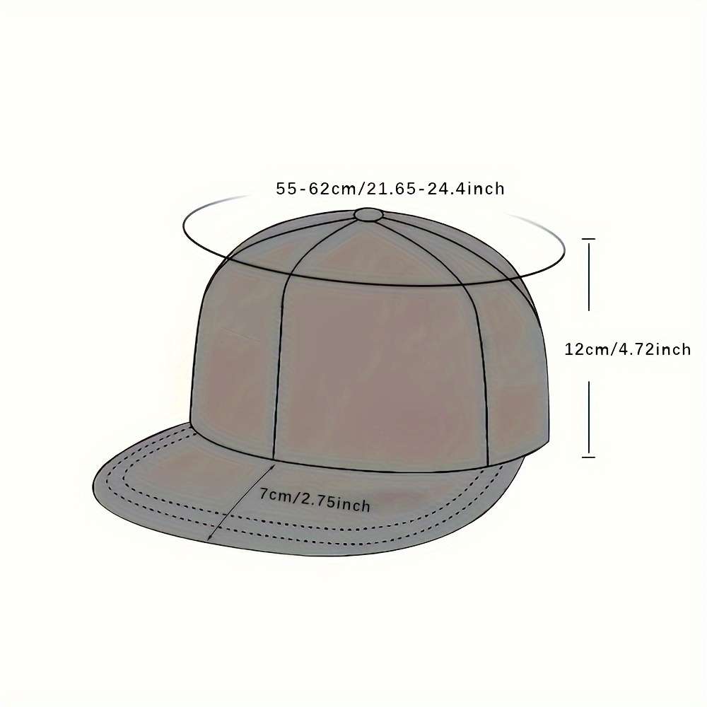 Hip Hop Bear Print Flat Brim Cap Unisex Adjustable Street Style Baseball Hat 100% Polyest