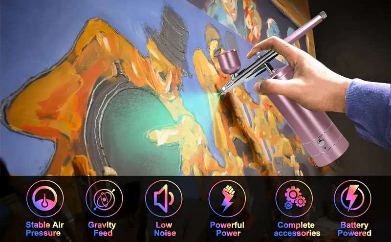 Portable Airbrush Kit with 0.3mm Tip