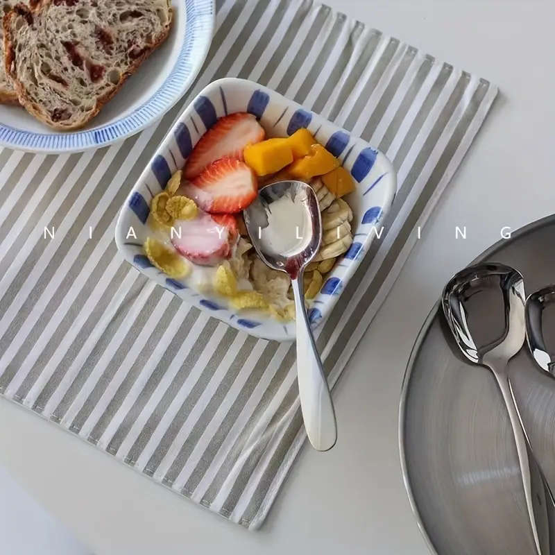 3 Pieces Stainless Steel Square-Headed Spoons with Long Handles