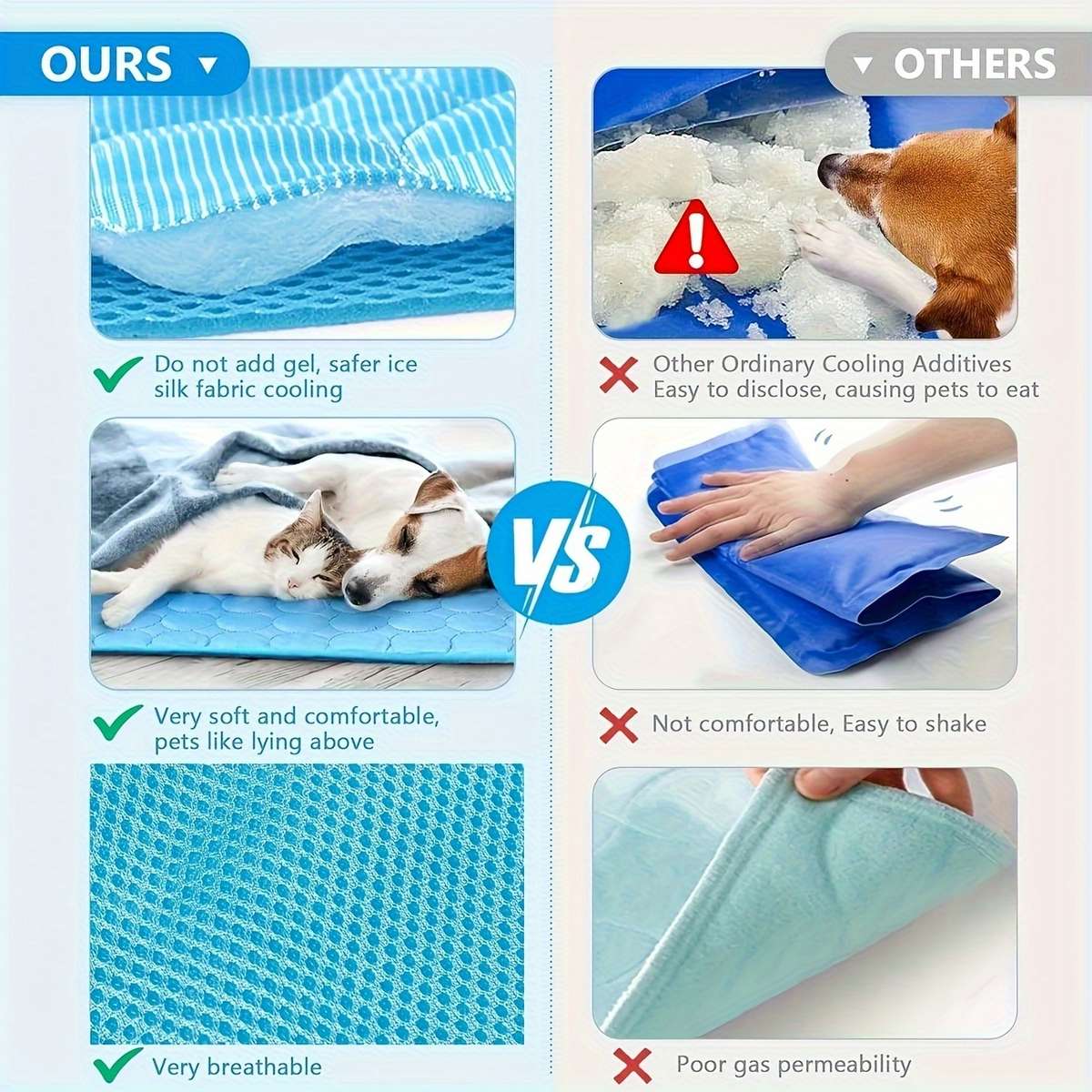 Blue Cooling Pad 70.0x50.01cm