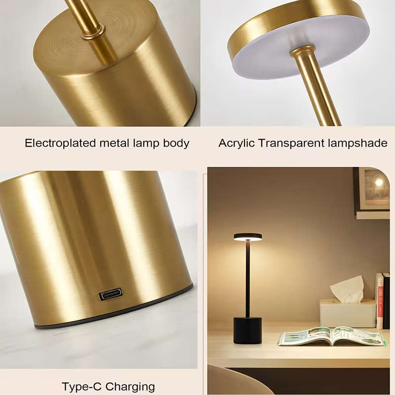 2pc Dimmable LED Desk Lamp White