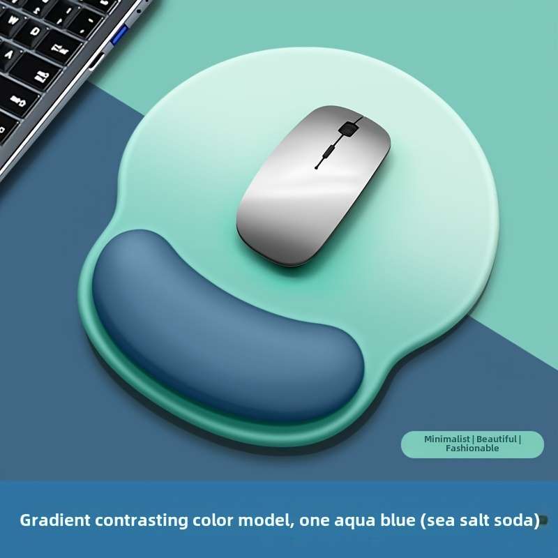 1pc Ergonomic Wrist Support Mouse Pad Thickened Memory Foam for Wrist Support Anti-Ski