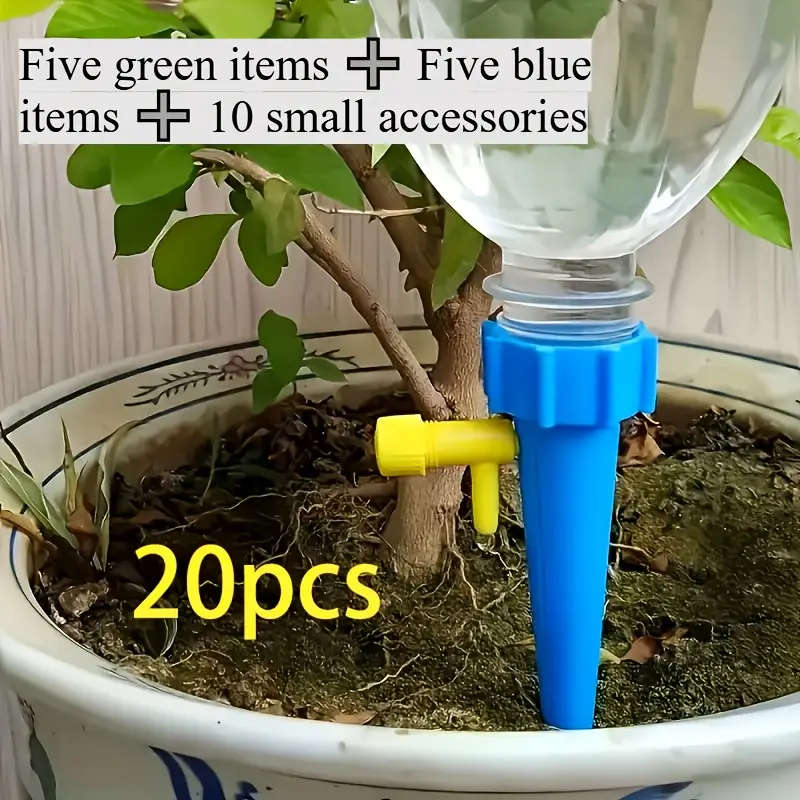 20piece Plant Watering Dripper Set With Adjustable Flow Control Valve