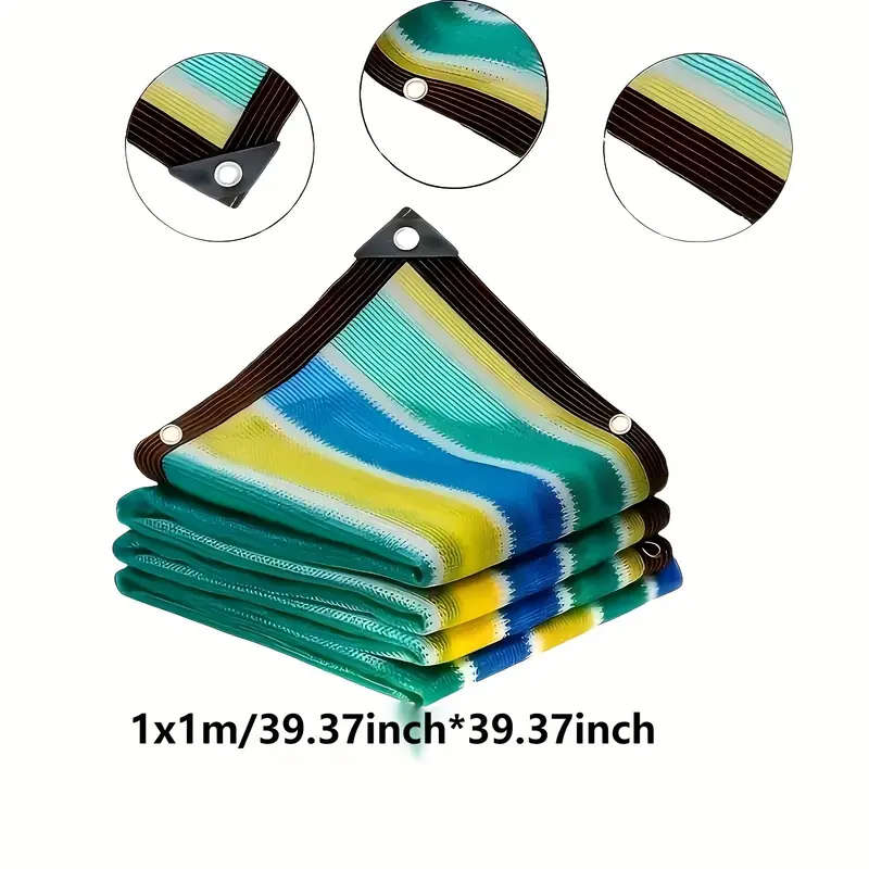 Colorful Striped High-Density Breathable Sun Shade Net Size 100x100cm