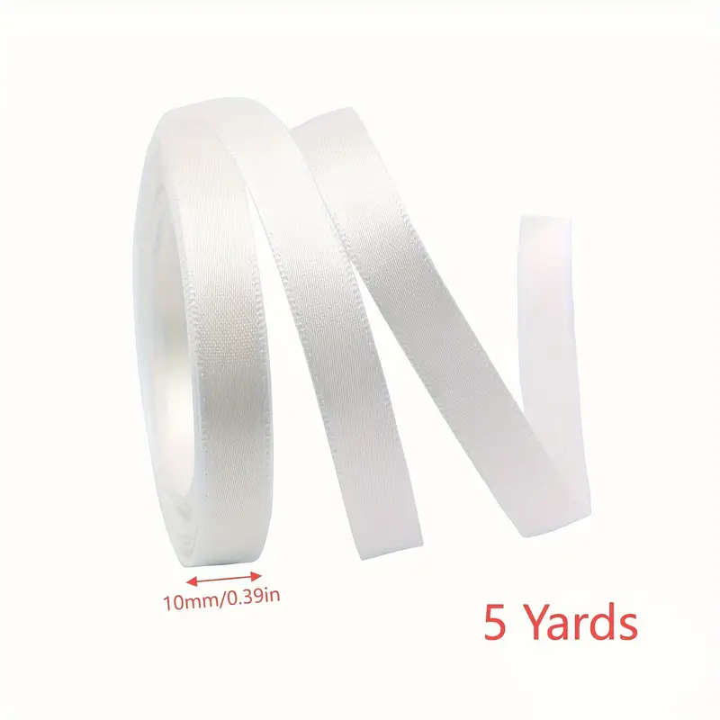 10mm Heart-Shaped Pattern Printed Satin Ribbon Craft Ribbon