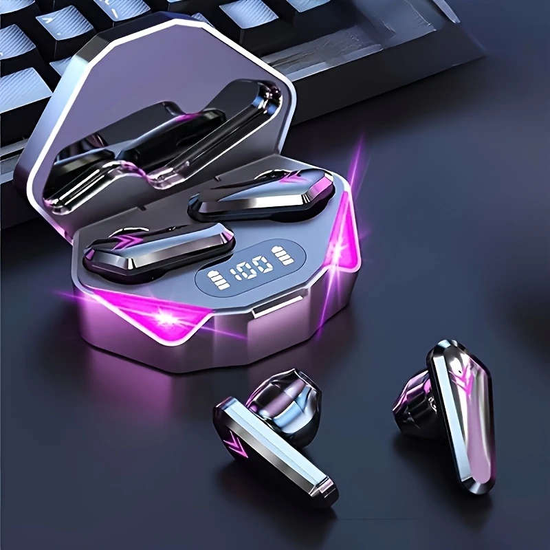 Wireless Headphones Hi-Fi Stereo Earbuds Sports Headphones with Charging Case and Touch Control In-E