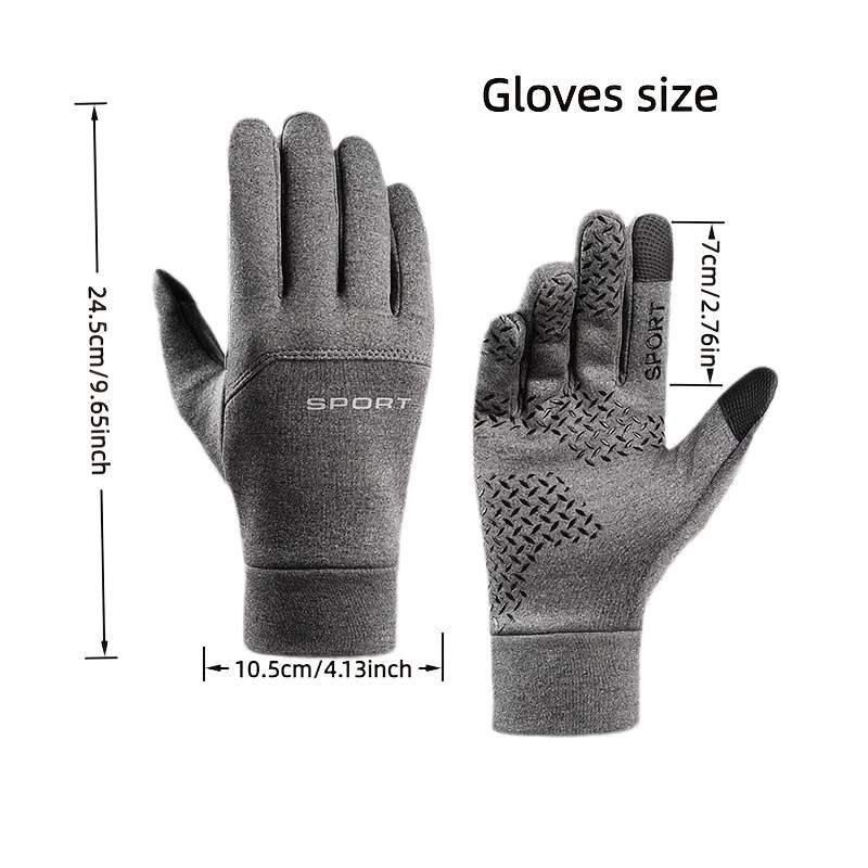 1 Pair Black Outdoor Sports Gloves
