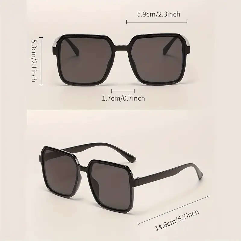 3 Piece Y2K Style Square Fashion Fashion Sunglasses