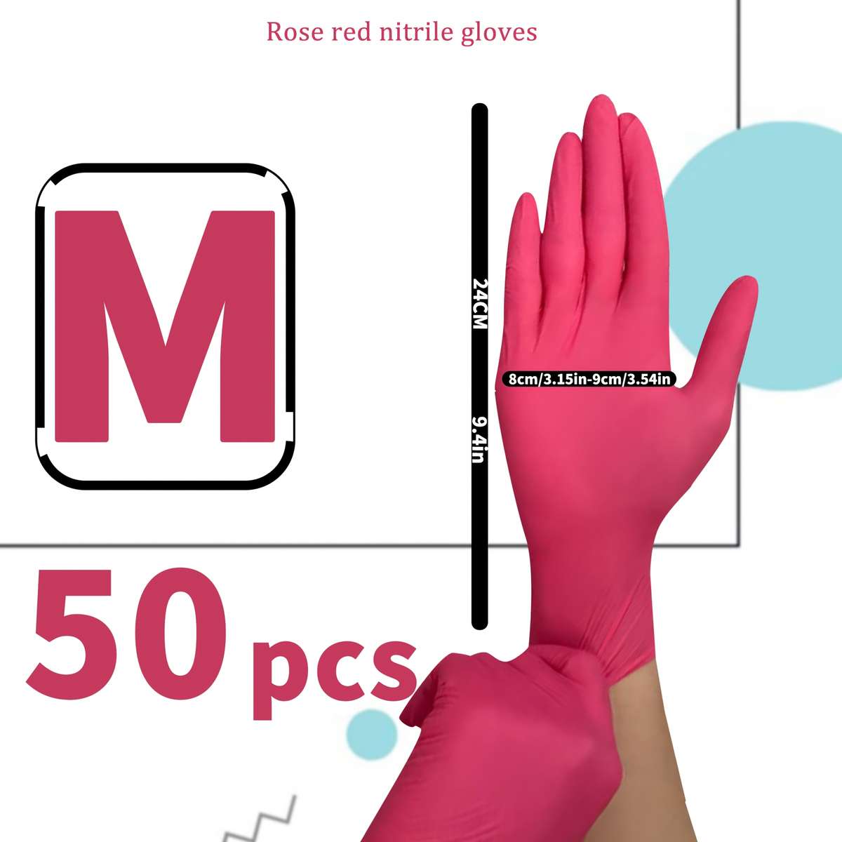 50pcs Size M Household Cleaning Gloves