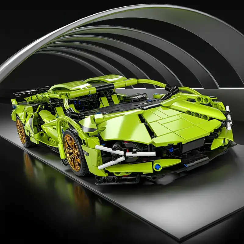 3920 Piece Sports Car Assembly Set, Complex ABS Model