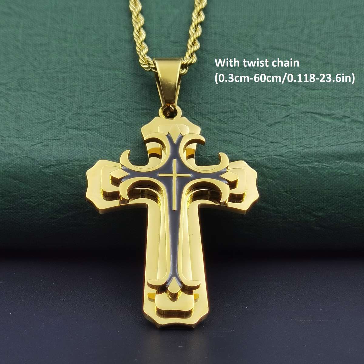 1 Piece Golden Jesus Theme Pendant
