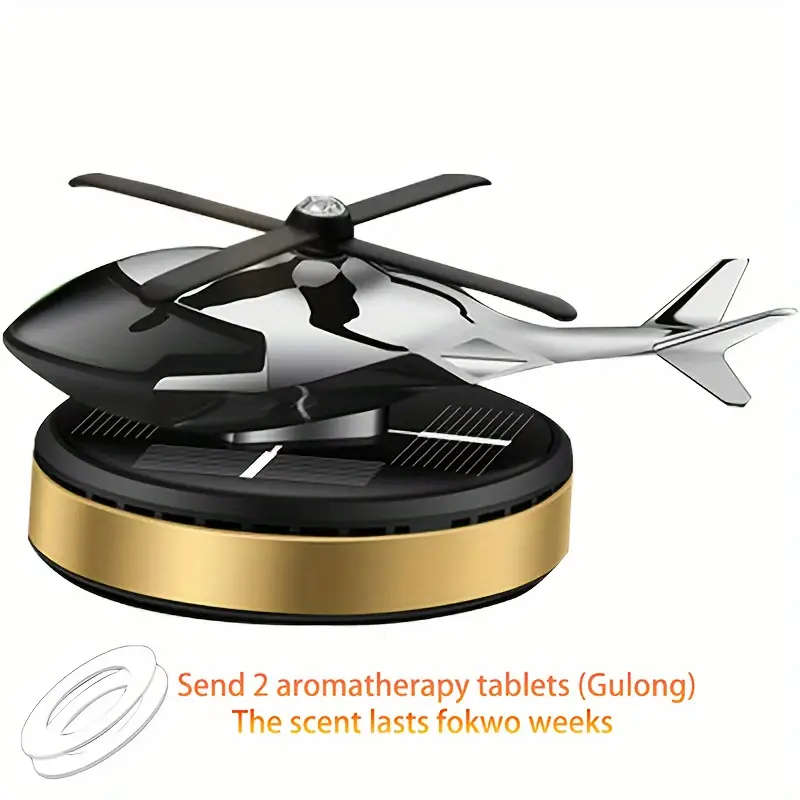Solar-Powered Airplane Car Freshener Odor Eliminator Decorative Dashboard Accessory
