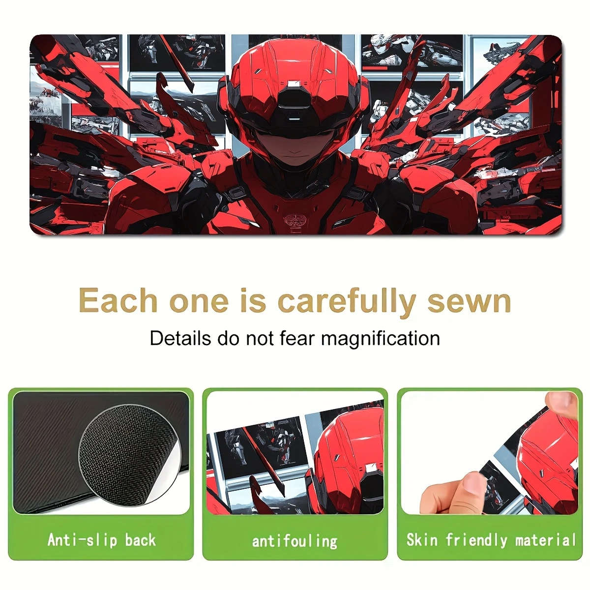 1pc 40x90cm Cyberpunk Technology Rubber Non-Slip Mouse Pad Durable Work Gaming