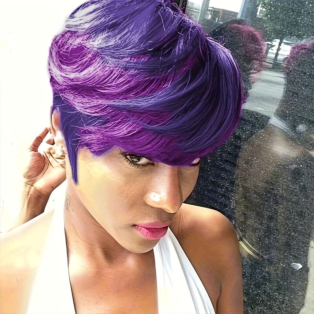 Purple 25.4cm Fashion Design Wig