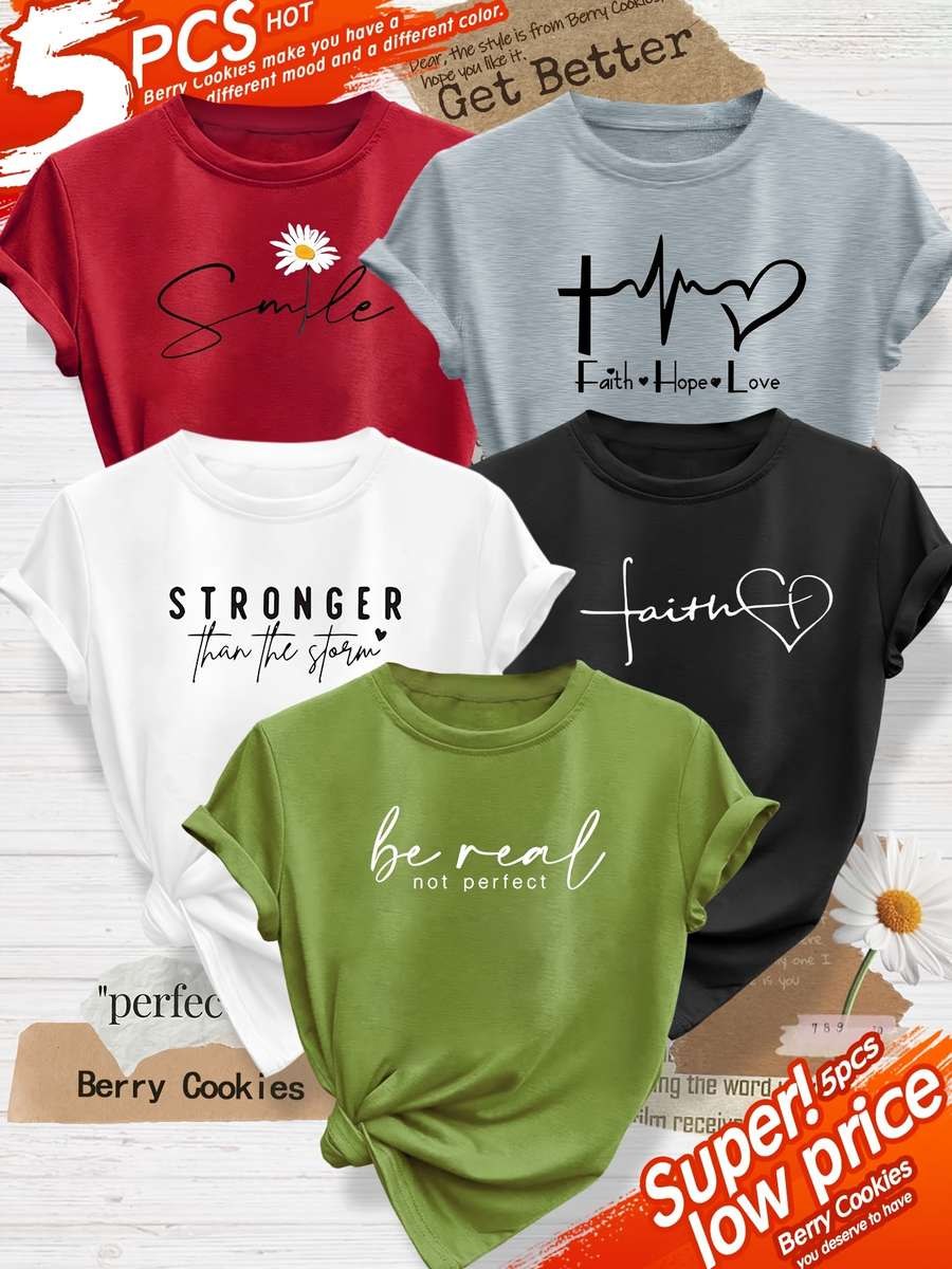 Womens T Shirt Color Army Green Black White Gray Red Sizes