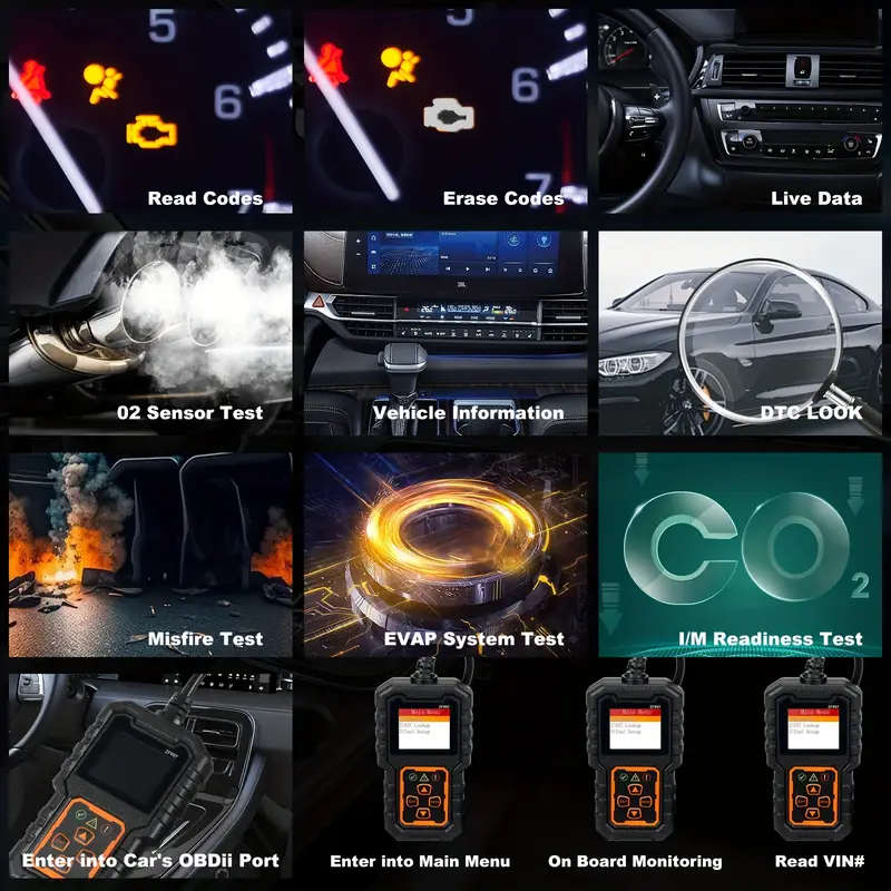 ZF997 OBD2 Car Scanner Engine Fault Diagnostic Tool USB Powered Compatible with All Vehicles Since