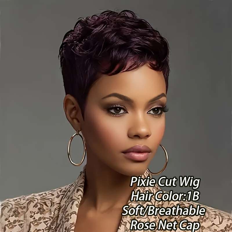 1Pc Black 10.16cm Fashion Design Wig