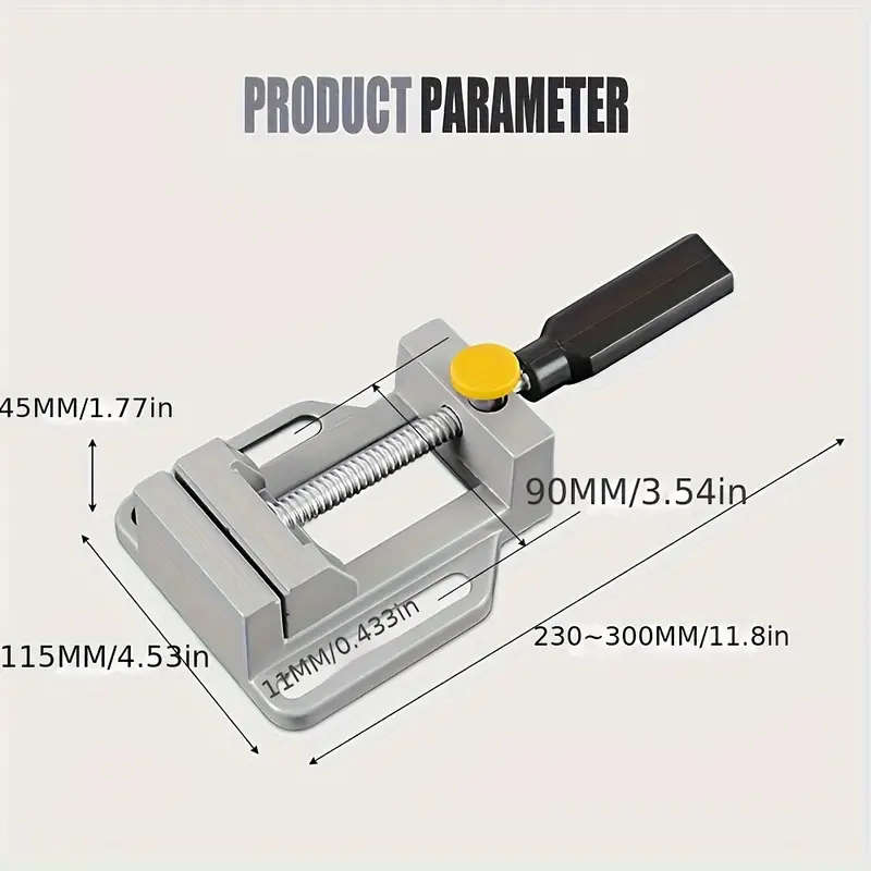Pmmj Heavy-Duty Aluminum Alloy Table Vise With Flat Mouth Clamp Multi-Function Workbench Pliers