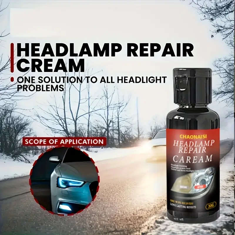 Car Headlight Restoration Kit: Polish, Scratch Repair & Anti-Yellowing Solution  Easy DIY Operation