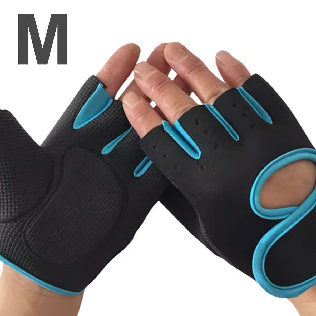 1 Pair Black Size M Outdoor Sports Gloves