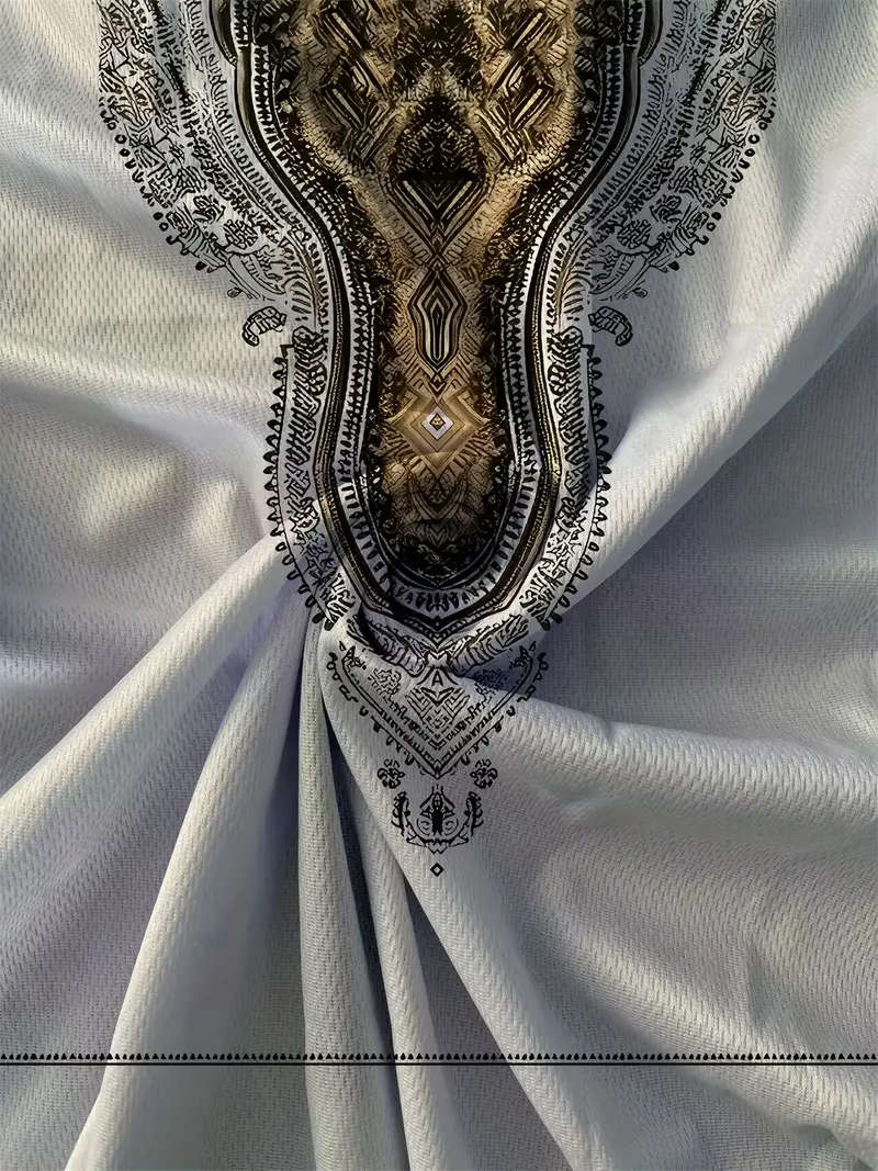 Men's Ethnic Totem T-Shirt - Soft, Breathable, Casual Crew Neck