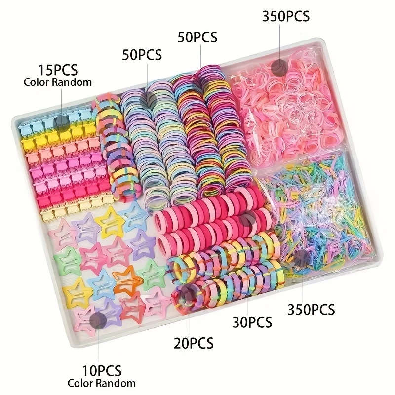 875pcs Set of Hair Accessories Including Hairpins Clips And Hair Ties for Girls Featuring Princess-T