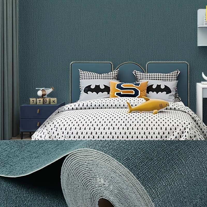 2 Rolls Wall StickersLinen Pattern   Green