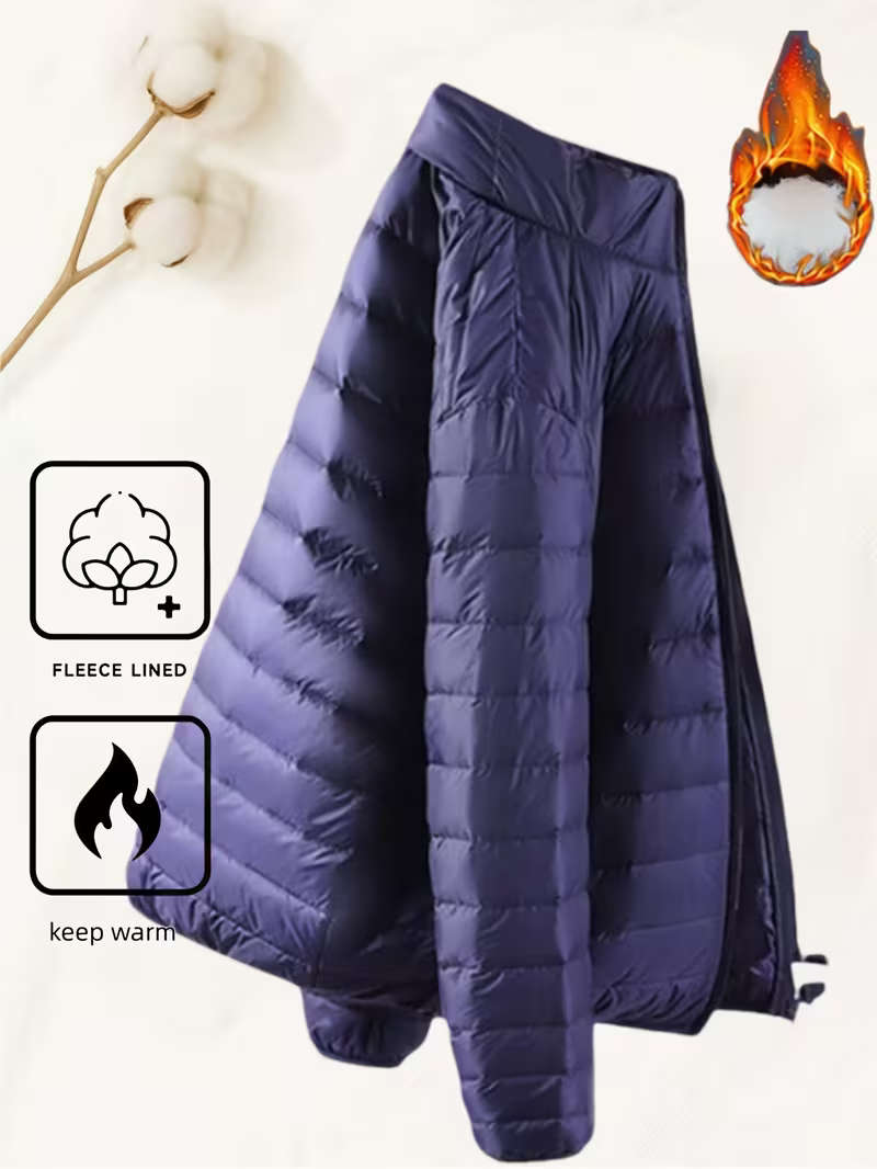 Men's Warm Padded Coat - XL - Navy Blue