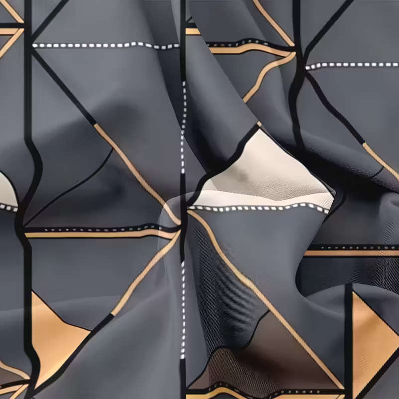 1-Piece Modern Geometric Polyester Fitted Sheet Set 120cm*200cm